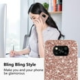 thumbnail image 2 of Compatible with Poco X3 Pro Case, Glitter Sparkly Xiaomi Poco X3 Pro Phone Case with Slim Silicone Shockproof Protective Bumper Cover for Cute Girls Women (Rose Gold), 2 of 14