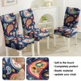 thumbnail image 5 of Chic Paisley Bohemian Dining Chair Covers 4 Pack Vintage Floral Ethnic Retro Colorful Pattern Washable Polyester Stretch Slipcovers Removable Protector for Artistic Home, 5 of 7