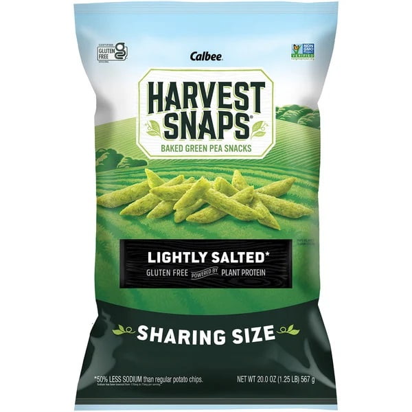 Calbee Harvest Snaps Green Pea Snacks, 20 Ounce