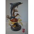 thumbnail image 3 of Nifao Dolphin with Three Turtles Outdoor Fountain Statue, Bronze Garden Water Feature Sculpture for Patio & Yard – Garden Outdoor Decor Sculpture, 23"L x 22"W x 35"H, 3 of 11