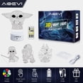 thumbnail image 6 of AOEVI Star Wars Gifts, Star Wars Toys 7 Colors Changing 3D Night Light for Kids Room Decor with Remote & Timer, (4 Patterns) Starwars Illusion Lamp Birthday Gifts for Boys Men Brother, 6 of 7