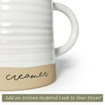 Barnyard Designs Maribelle Stoneware Sugar & Creamer Set, 11oz, Ivory/Tan, Farmhouse Decorative