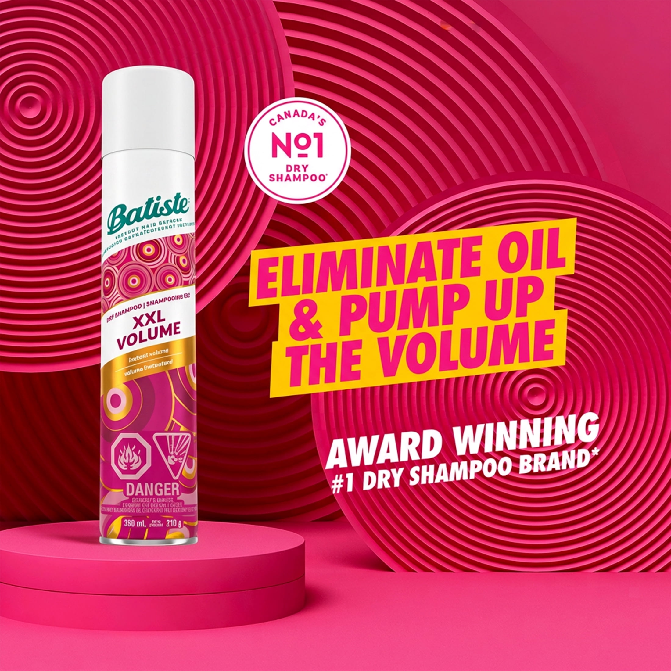 Batiste XXL Volume Dry Shampoo Spray, Value Pack, Waterless Shampoo for Added Hair Texture and Body, Large Format, 350mL