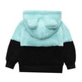 thumbnail image 5 of LIUJUNSHOP Girls Boys Fleece Hooded Jacket Unisex Toddler Sweatshirt Bear Ear Zip Up Sweater Outwear Hoodie Sky Blue 6-7 Years, 5 of 7