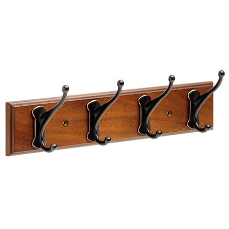 Deck Rail Hook - Franklin Brass 16 in. Rail with 4 Windom Hooks in Bark and Oil Rubbed Bronze