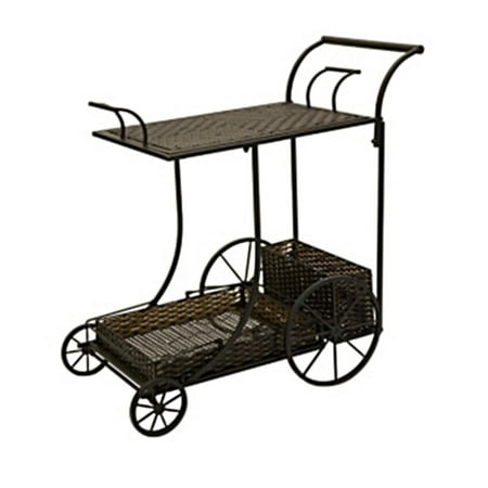 36 Carolyn Kinder Wrought Iron And Rattan Antique Style Wine 36 Carolyn Kinder Wrought Iron And Rattan Antique Style Wine Serving Cart