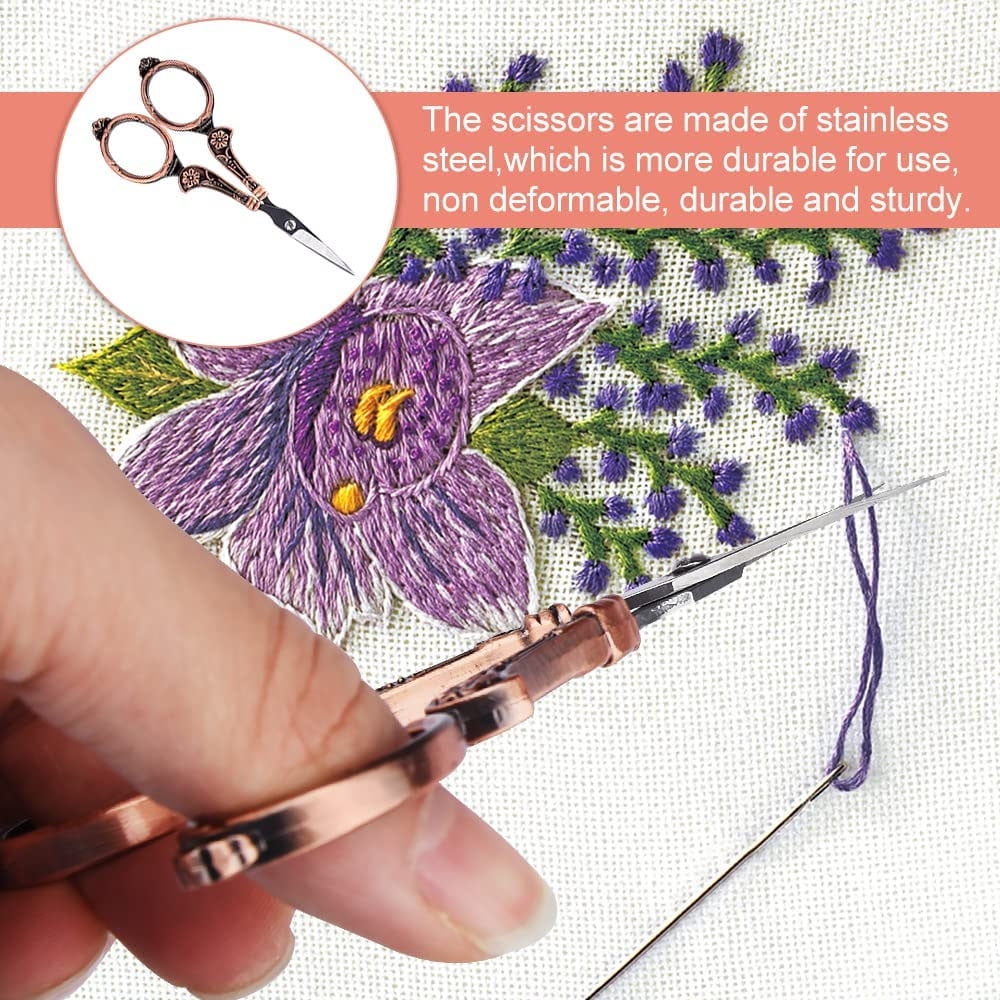 MesaSe Embroidery Scissors Kit, Sewing Scissors, Complete Sewing Tools with Embroidery Scissors Antique