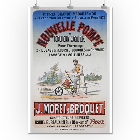 Nouvelle Pompe J Moret Broquet Vintage Poster Artist Cheret