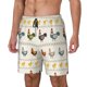 thumbnail image 1 of Balery Funny Chicken Bañador para hombre, shorts de playa de secado rápido con entrepierna y forro de compresión-X-Large, 1 of 6