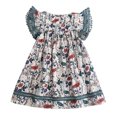 thumbnail image 2 of Vestido Herrnalise para niñas y niños pequeños, ropa para bebés, vestidos de princesa con estampado floral de encaje para fiestas, 2 of 8