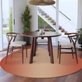 thumbnail image 4 of Red Orange Ombre Large Area Rugs for Bedroom Living Room, Soft Non Slip Carpet Bedside Rug, Modern Gradient Abstract Art Round Floor Cover Kitchen Accent Rug 5' for Dining Room/Office, 4 of 9