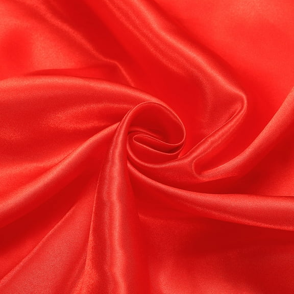 Red Satin Fabric by the Yard, 2 Yards 60" Wide Silky Satin Fabric Solid Satin Cloth Fabric for Bridal Dress Wedding Decorations Crafts Sewing