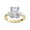Yellow Gold, variant on 3 Stone Hidden Halo Solitaire Engagement Rings for Women Center 9.5x8mm Radiant Cut Lab Created Moissanite Wedding Anniversary Ring in 10K Solid Rose Gold Size-6