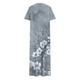 thumbnail image 4 of Ovzne Robes pour Femmes Robe Femme Couleur Unie Ample Décontractée Mode Robe à Manches Longues Robe à Col Manches Longues Grande Taille Robe Imprimée Manches Longues Liquidation, 4 of 7