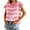 Pink, variant on Women's Pullover Knit Sweater Vest Cover Sleeve Vest Striped Round Neck Casual Loose Tops