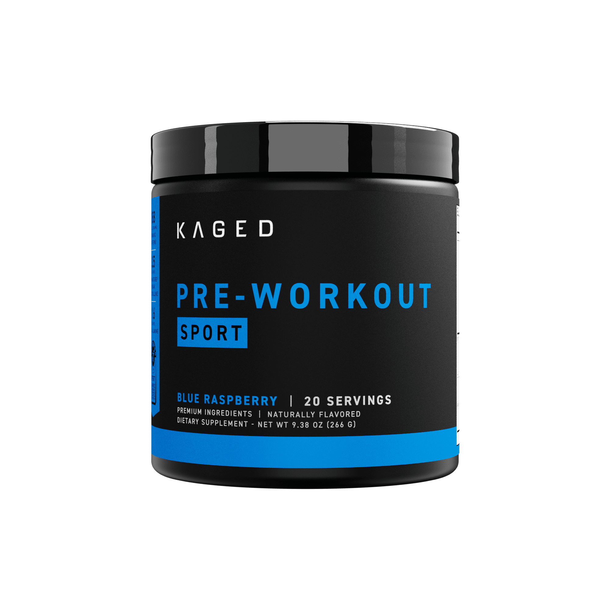 Kaged Pre-Workout Sport Blue Raspberry, 20 13g Servings