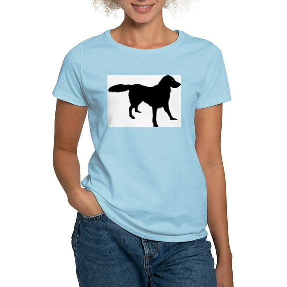 CafePress - Flat Coated Retriever Women's Pink T Shirt - Women's Classic T-Shirt