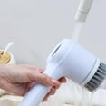 thumbnail image 5 of Electric Spin Scrubber with 5 Brush Heads Cordless Dish Scrubber Brush (White), 5 of 9