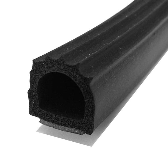 Automotive Water and Weather Resistant Adhesive Back Closed Cell Sponge Rubber Seal, Black; 3/4" Height, 3/4" Backing - 10 FT