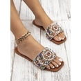 thumbnail image 4 of Fashionable Women's Flat Sandals With Rhinestone & Pearl Decoration, 4 of 4