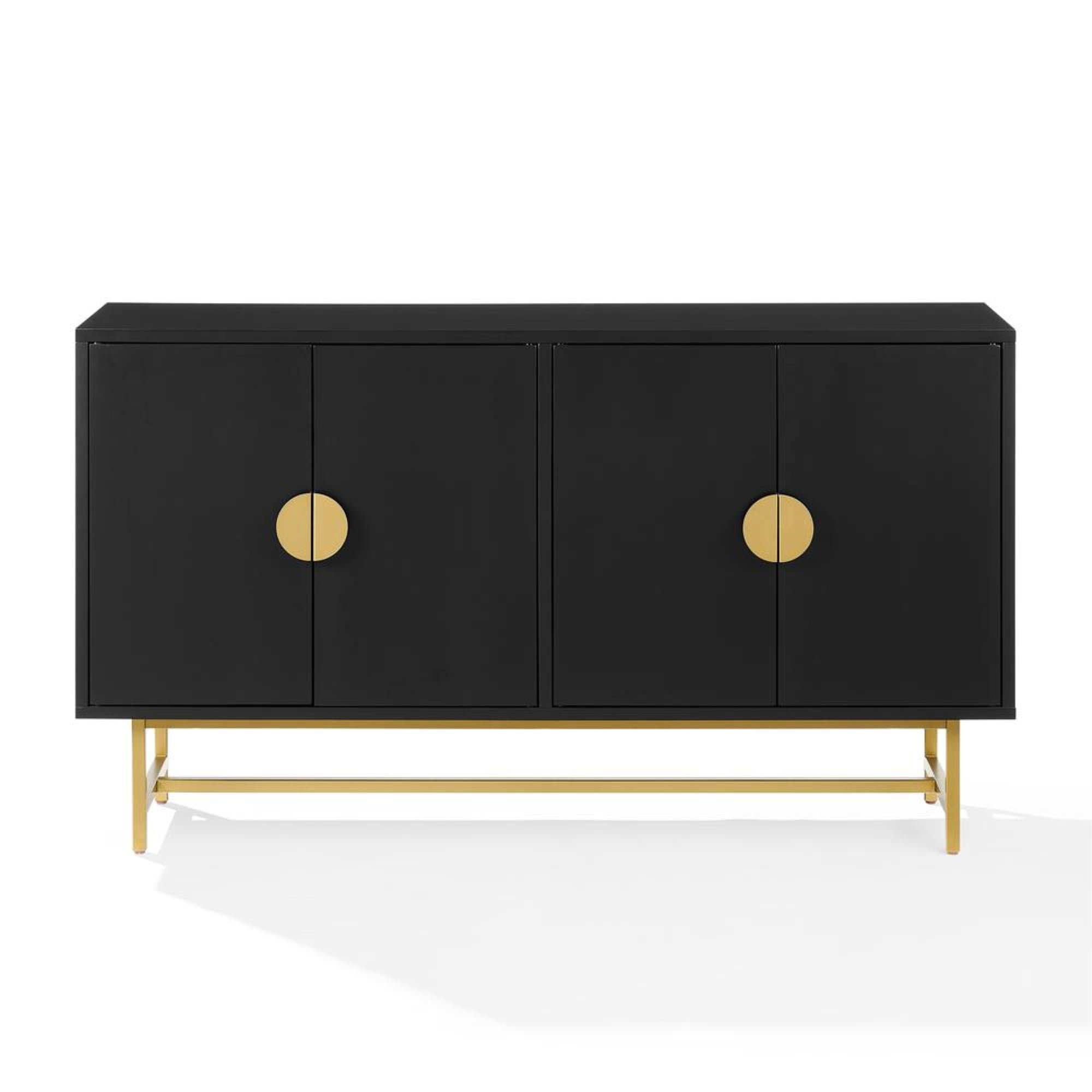 Crosley Furniture Blair Mid-Century Wood/Steel Sideboard in Dark