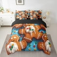 thumbnail image 2 of Manfei Cute Gingerbread Bedding Comforter Set 7pcs for Boys Girls, Merry Xmas King Bedding Sets, Christmas Theme Bed Sheets, Super Cozy Room Decor, 2 of 8