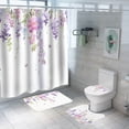 thumbnail image 7 of CSCHome Floral Grass Print Shower Curtain for Bathroom Long Shower Curtain Polyester Material Waterproof Suitable for Bathroom Hotel 70.9x70.9in, 7 of 7