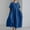 Blue, variant on Party Dresses for Women Fashion Solid Color Crew Neck Mid-Length Dress Leisure Slim Fit Short Sleeve Ruched Bodycon Sundresses
