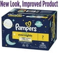 Pampers Swaddlers Overnight Diapers, Size 7, 36 Count, 100 LeakProof
