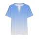 thumbnail image 5 of Plus Tamaño de las Mujeres Blusas, Cuello en V Casual Suelto Manga Corta Superior, Impresión Blusa Poliéster Spandex, 5 of 8