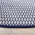 thumbnail image 3 of SAFAVIEH Montauk Crystal Geometric Cotton Area Rug, Navy/Ivory, 6' x 6' Round, 3 of 8