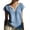 Light Blue, variant on Babysbule Women's Lace Trim V Neck Short Sleeve Top, Casual Washed Cotton Loose Blouse for Summer
