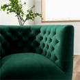 thumbnail image 6 of Pemberly Row Mid-Century Tufted Back Velvet Swivel Chair in Green, 6 of 6