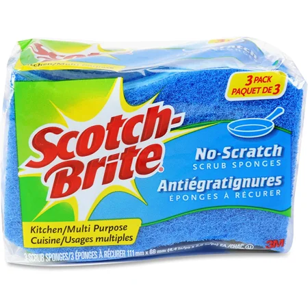 3M Scotch-Brite Multi Purpose No Scratch Scrub Sponge - 3 Ea