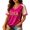 Hot Pink, variant on USA 2026 Soccer Cup Fan Jersey for Women, V-Neck Short Sleeve T-Shirt with Vintage Floral & Gold Letter Print, Breathable Casual Sports Tee Pullover Top, 1 PC Beige L