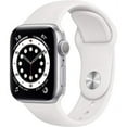 thumbnail image 1 of Pre-Owned Apple Watch Series 6 40MM Silver - Aluminum Case - GPS + Cellular - White Sport Band, 1 of 1