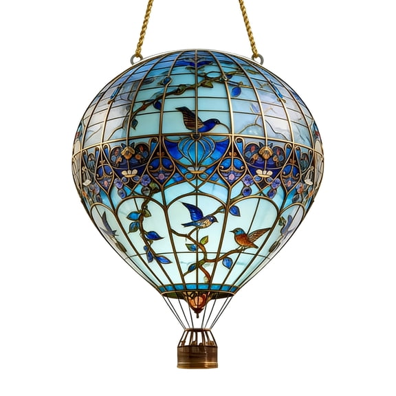 Hot Air Balloon Sun Catcher, Waterproof Acrylic Hanging Decor for Garden, Patio, Porch, Yard and Outdoor Party Decoration for Indoor Window and Outdoor Landscape Use