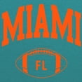 thumbnail image 2 of Miami Classic Football Arch - Sports Athletics T Shirt - Small - Antique Jade, 2 of 5