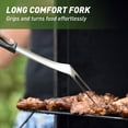 thumbnail image 4 of 3 Pieces BBQ Grill Tool Kit with Stainless Steel Spatula Fork & Tong - BRANDMAN GRILLS SINCE 1987, 4 of 8