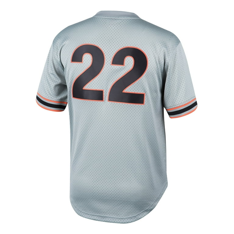 Youth Mitchell & Ness Will Clark Gray San Francisco Giants Cooperstown  Collection Mesh Batting Practice Jersey 