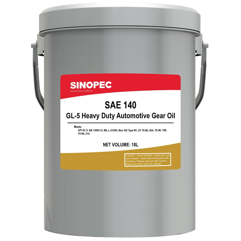GL5 SAE 140 Heavy Duty Automotive Gear Oil 5 Gallon Pail (18L 4.75