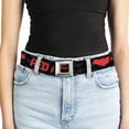 thumbnail image 5 of DC Comics Belt, Seatbelt Buckle Belt, Red Hood Logo Weathered Black Gray Red, Youth 22 to 32 Inches, 5 of 9
