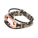 thumbnail image 3 of Para Xiaomi Mi Band 7 correa de cuero Metal Snap Retro DIY reloj inteligente pulsera de repuesto negro y dorado, 3 of 5