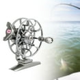 thumbnail image 1 of Carrete de pesca en hielo, rueda de hilo de pesca con mosca de aleación de aluminio, accesorios de pesca multifunción, para agua salada A, 1 of 8