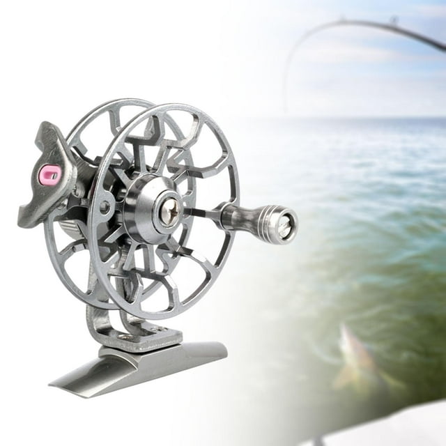 DYNWAVECA Moulinet de Pêche sur Glace Accessoires de Pêche Multi-Usage Robuste Main Droite Alliage d'Aluminium pour Pêche en Rivière Roche Pêche en Eau Salée Pêche en Plage