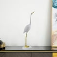 thumbnail image 3 of White Crane Birds Statue Sculpture, Art Wedding Decoration Props Stylish Bathroom Living Room Ornaments C, 3 of 8