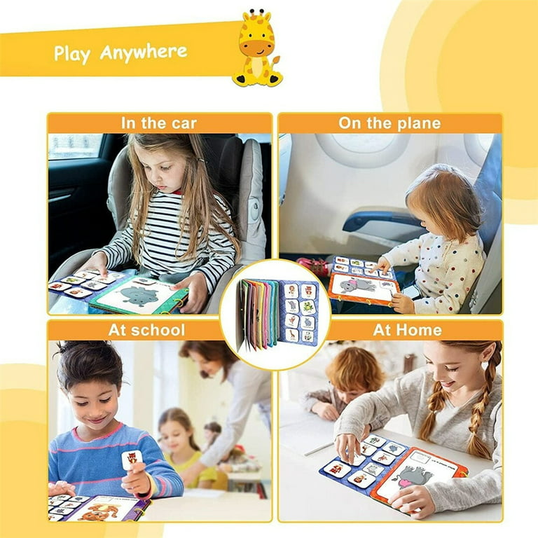 deMoca Quiet Book Montessori Toys for 1 2 3 Year Old, Busy Book for  Toddlers 1-3 Travel Toy with Learning Activities, Educational Toy with 9  Sensory