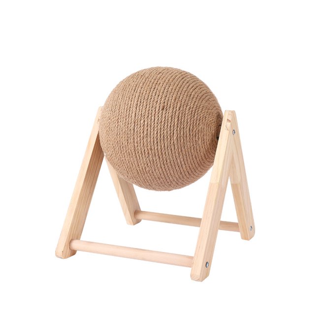 Bola para rascar gatos, soporte de madera, muebles para mascotas, cuerda de Sisal, juguete para gatos, rascador para escalar, rascador de patas, juguetes para gatos Sincero Hogar