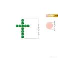 thumbnail image 3 of ANGARA Natural Flat Prong-Set Emerald Cross Pendant in 14K Yellow Gold for Women (Size-2mm) | May Birthstone, Birthday, Anniversary, Jewelry Gift for Women | Natural Emerald Necklace, 3 of 8