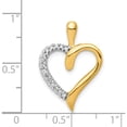 thumbnail image 5 of 14K Yellow Gold 1/10Ct. Diamond Heart Pendant Made In India pm4906-010-ya, 5 of 6